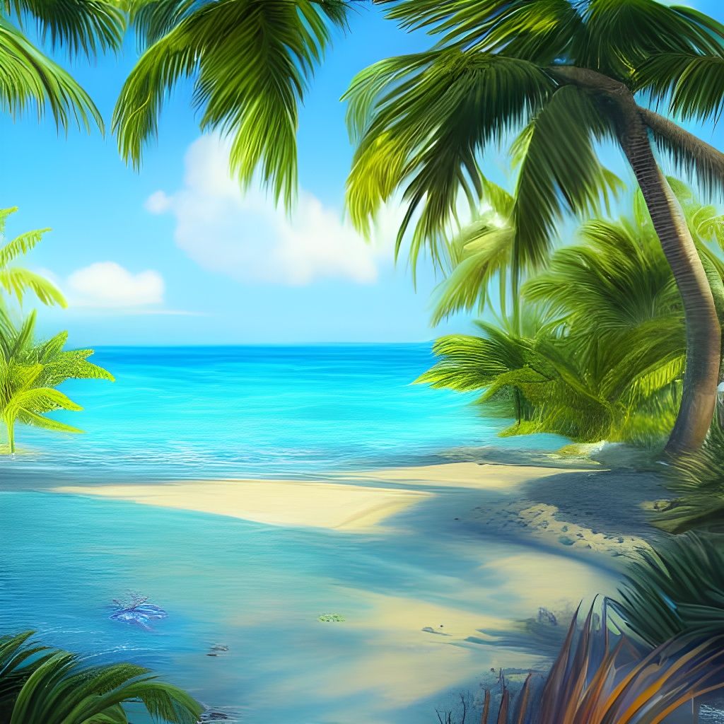tropical beach landscape undefined