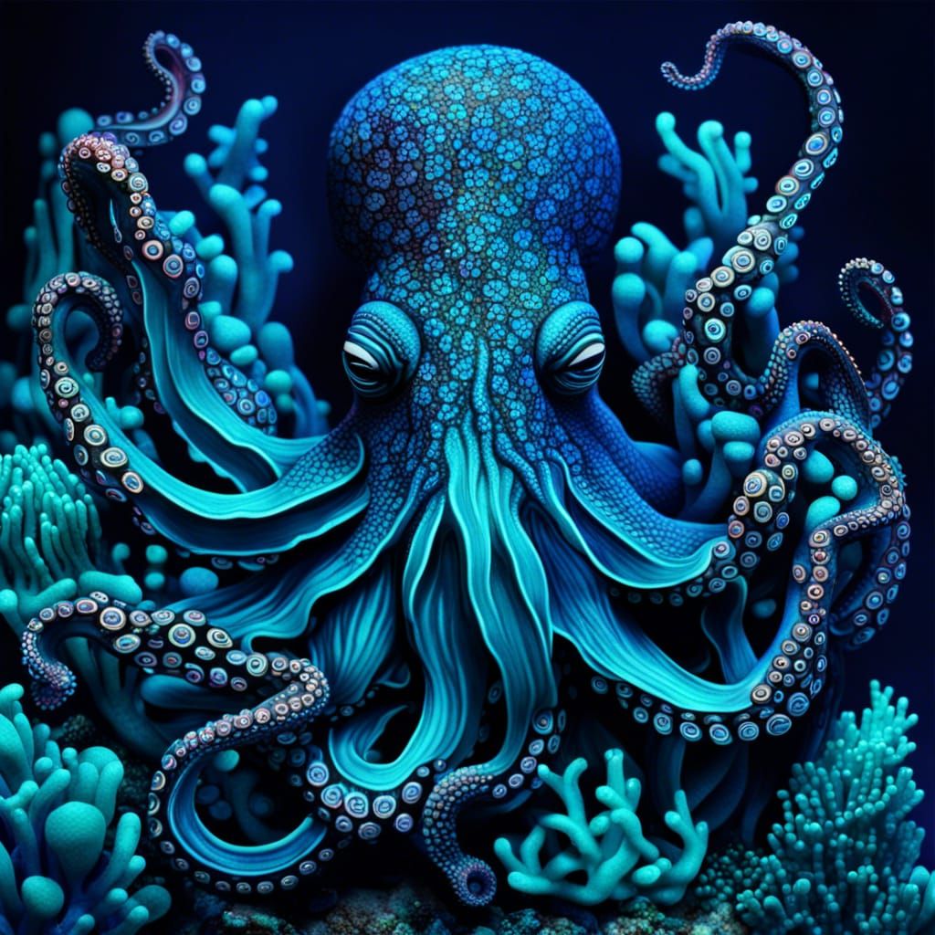 Blue Octopus  by @Lisa Nachtigall
