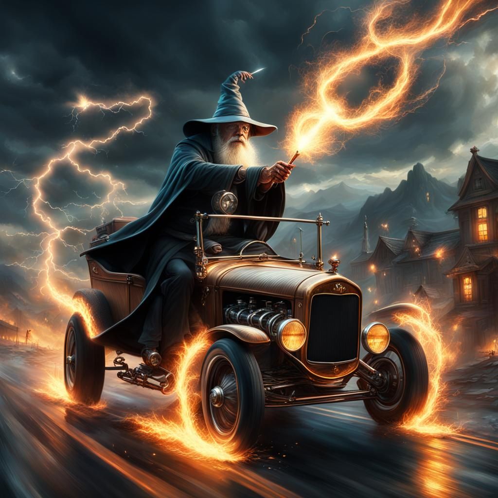 Wizard's Hot Rod  by @SvetTheFallen