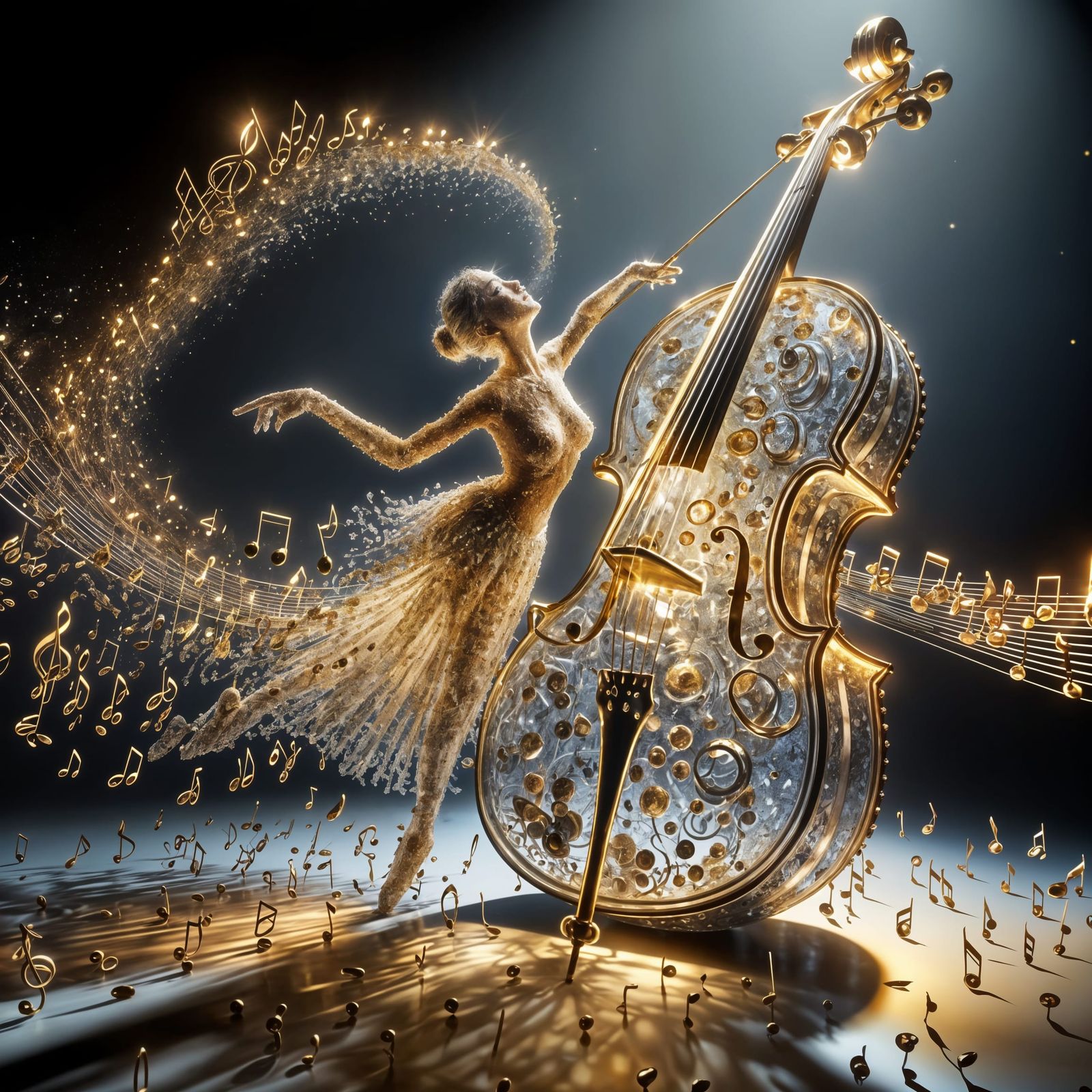 Golden Notes, Dancing Dreams  by @Sharon B