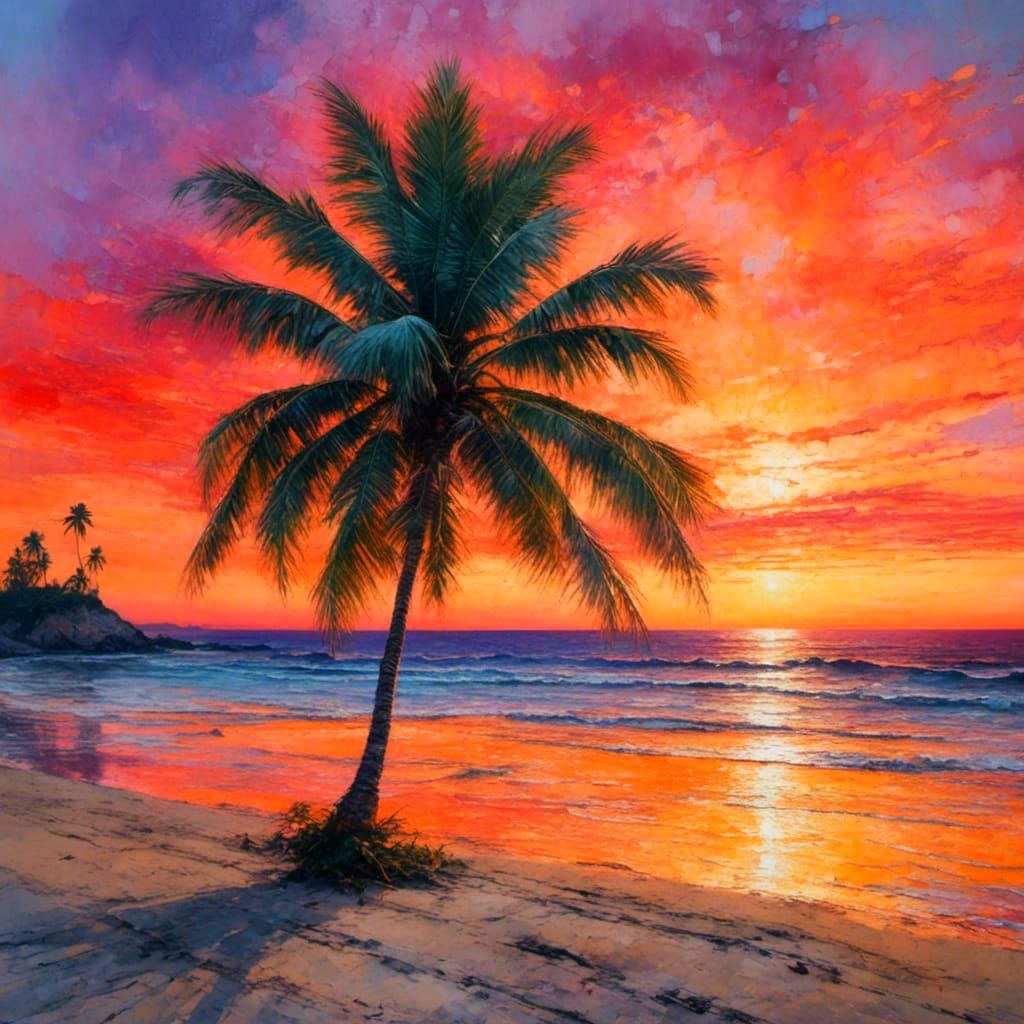 <lora:Oils - Sfumato:1.0> Palm tree