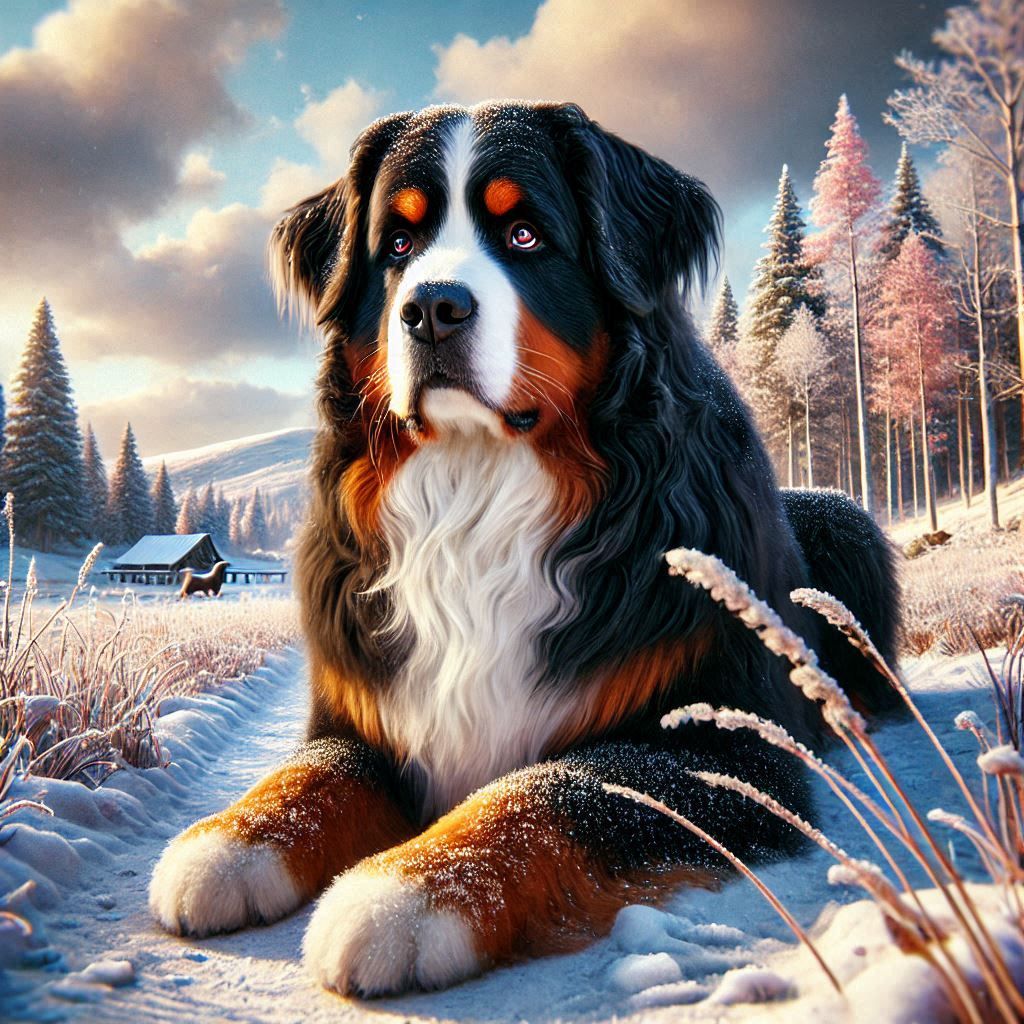 bernese mountain dog.