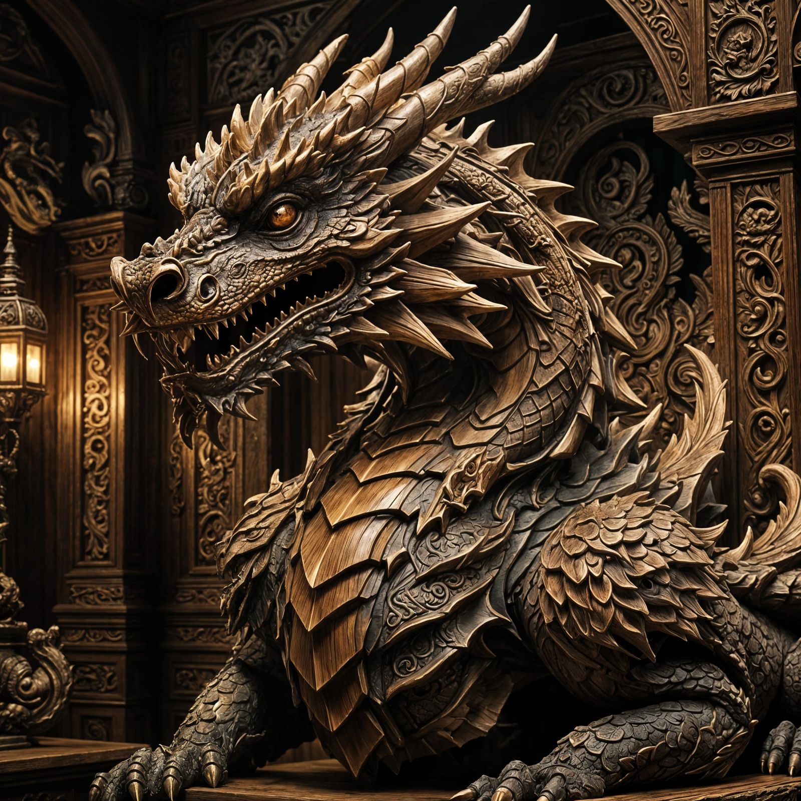 The wood dragon   by @40annichesbaglio 