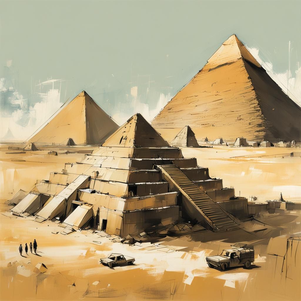 Pyramids of Giza by Ashley wood