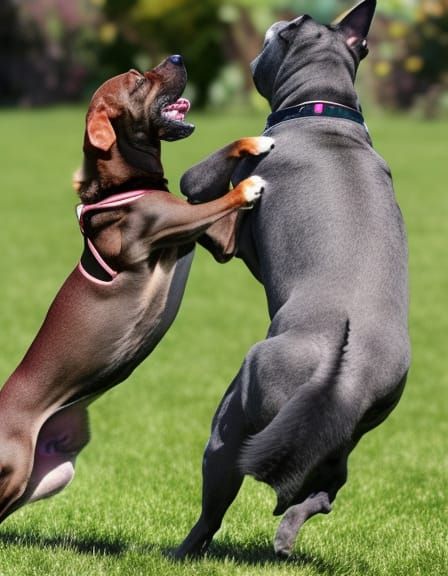 Dogs Playing