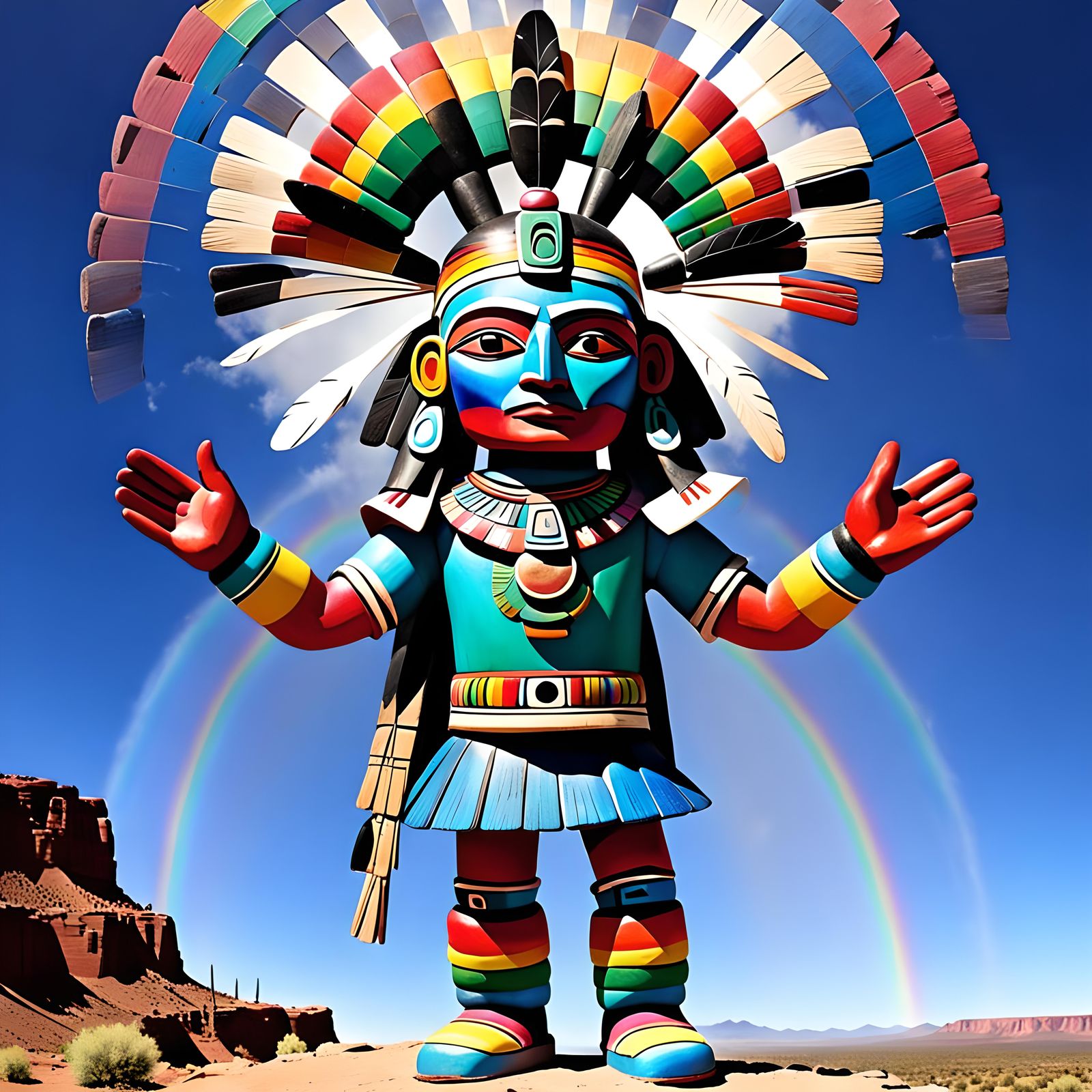 Hopi Rainbow Kachina - Represents peace and harmony througho...