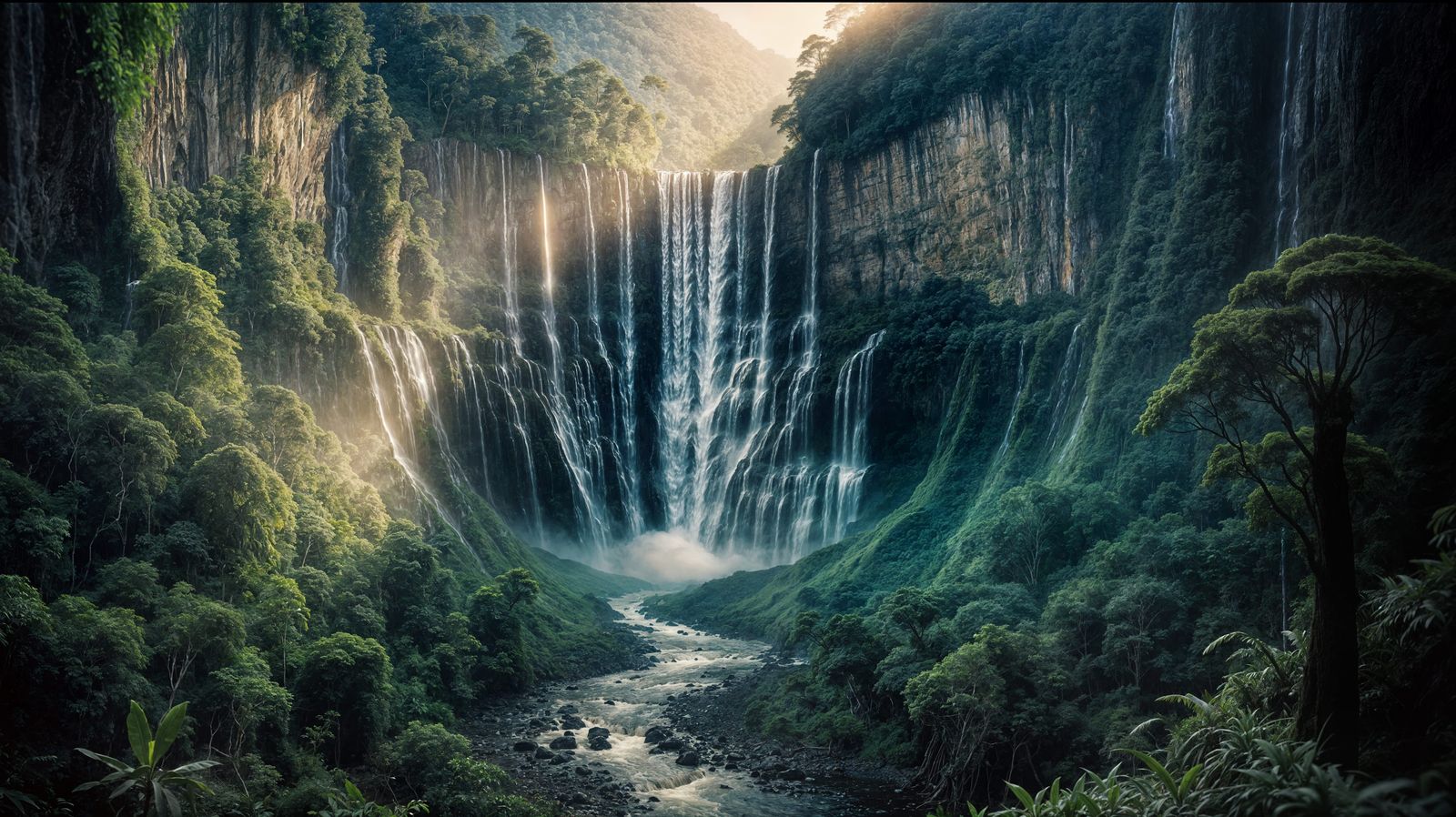 Jungle Waterfall  by @Huntaer87