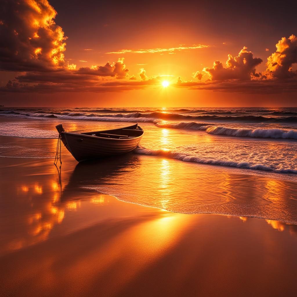 Beach Sunset  by @Hani