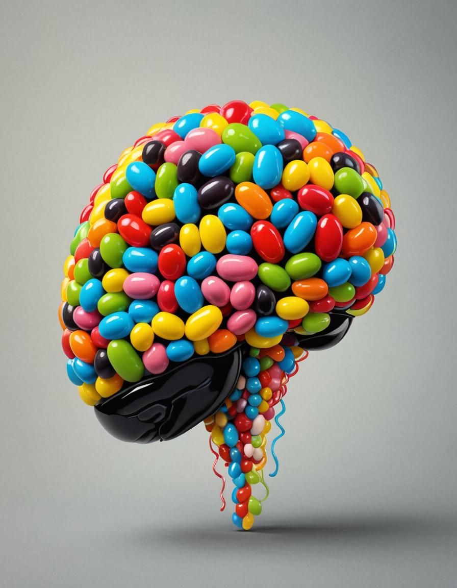 Jellybean brain - AI Generated Artwork - NightCafe Creator