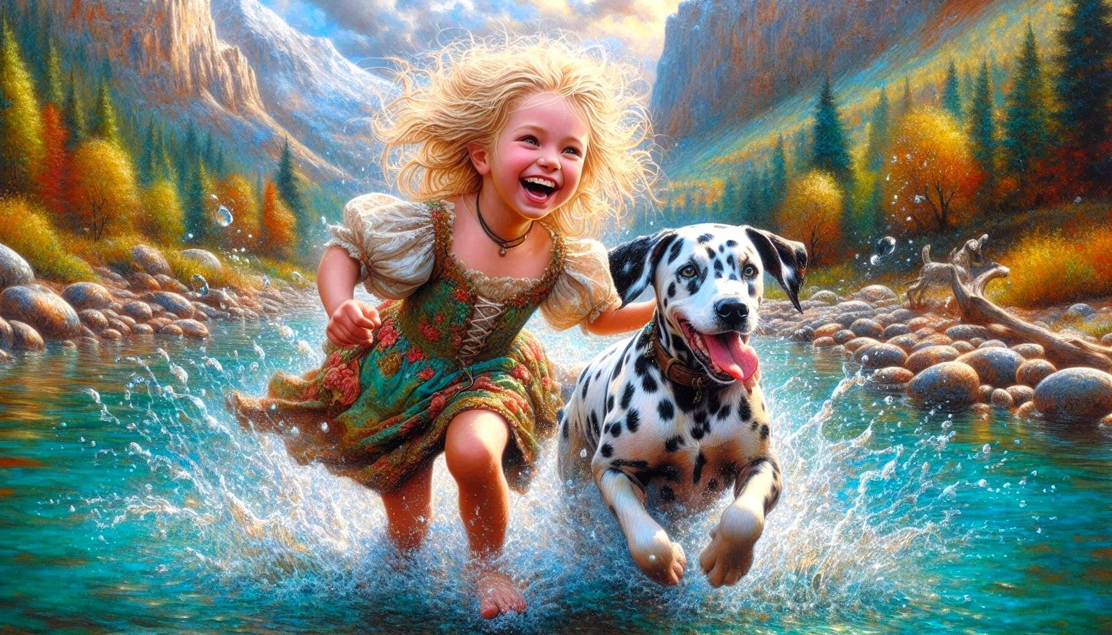 Splashing At The Lake