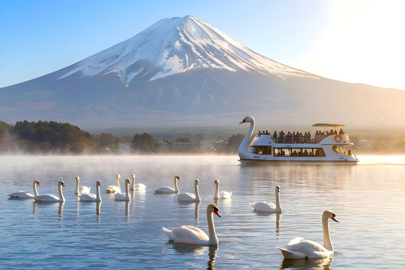 Lake Yamanaka "Swan Lake"  by @Gary Murakami