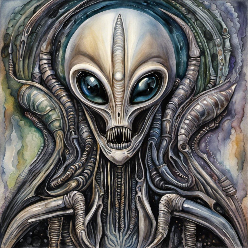 Tribute to H.R. Giger - AI Generated Artwork - NightCafe Creator