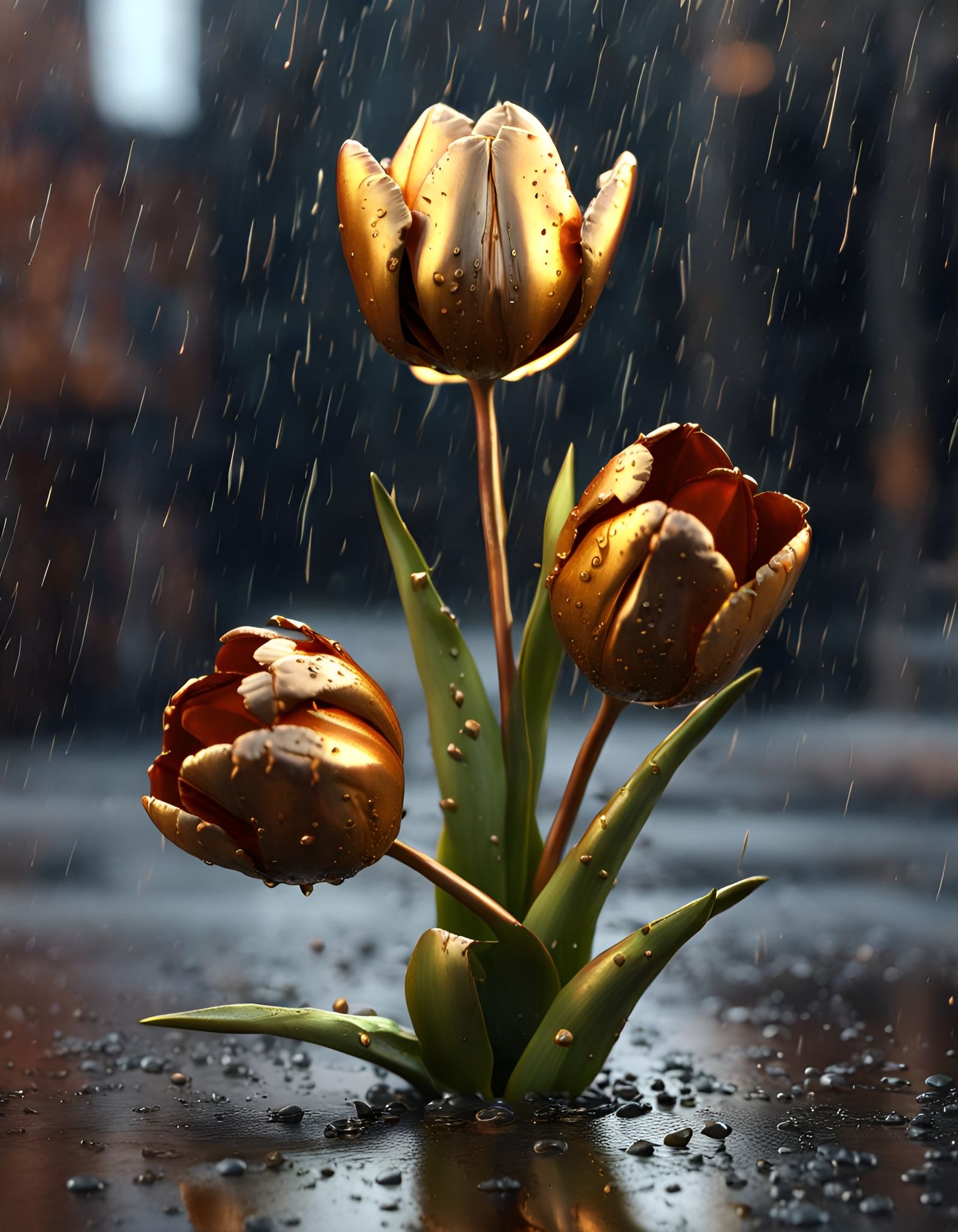 Golden Rain  by @Nodzius