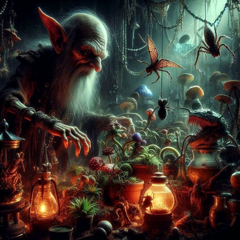 A Gnome's potting shed. And his pets