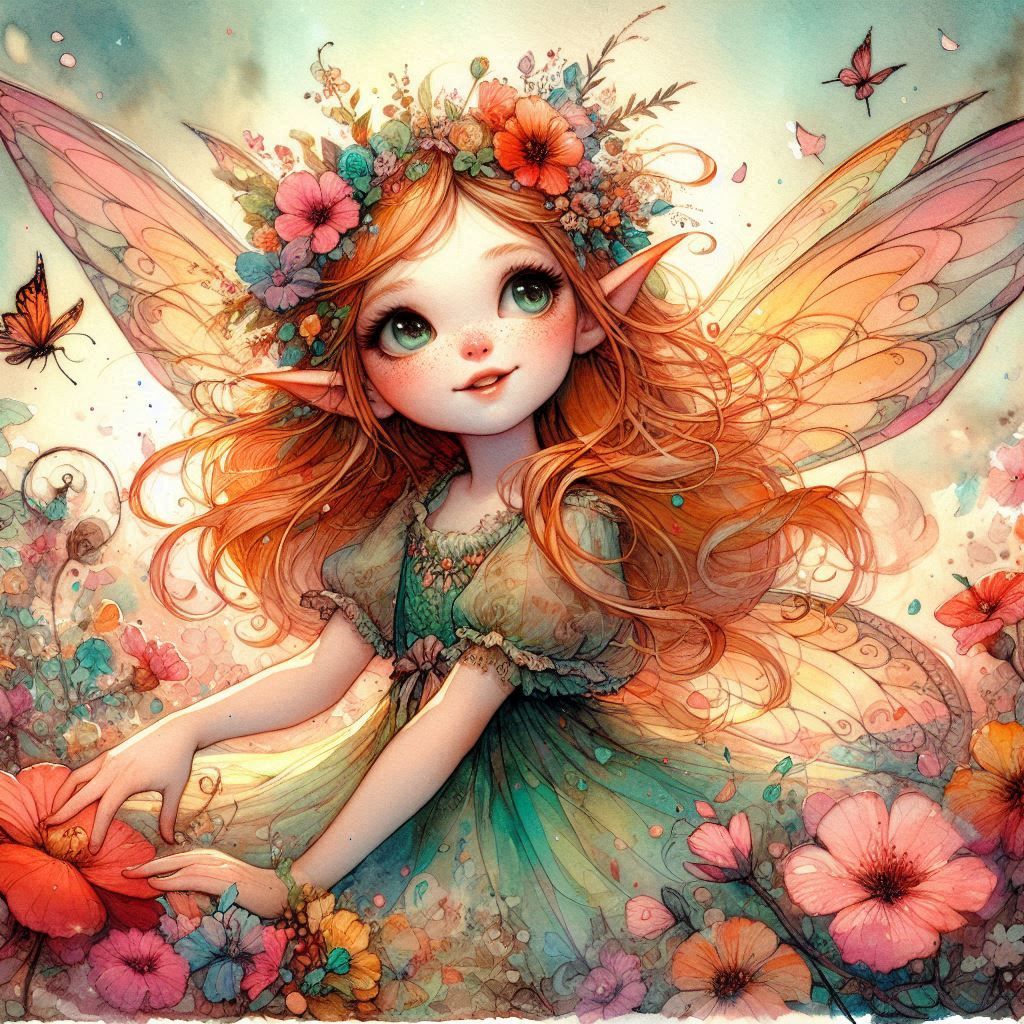 adorable fairy-tale fantasy creature portrait..