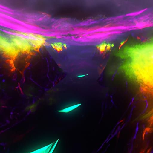 scenery with Northern Lights, Aurora Borealis - AI Generated Artwork ...