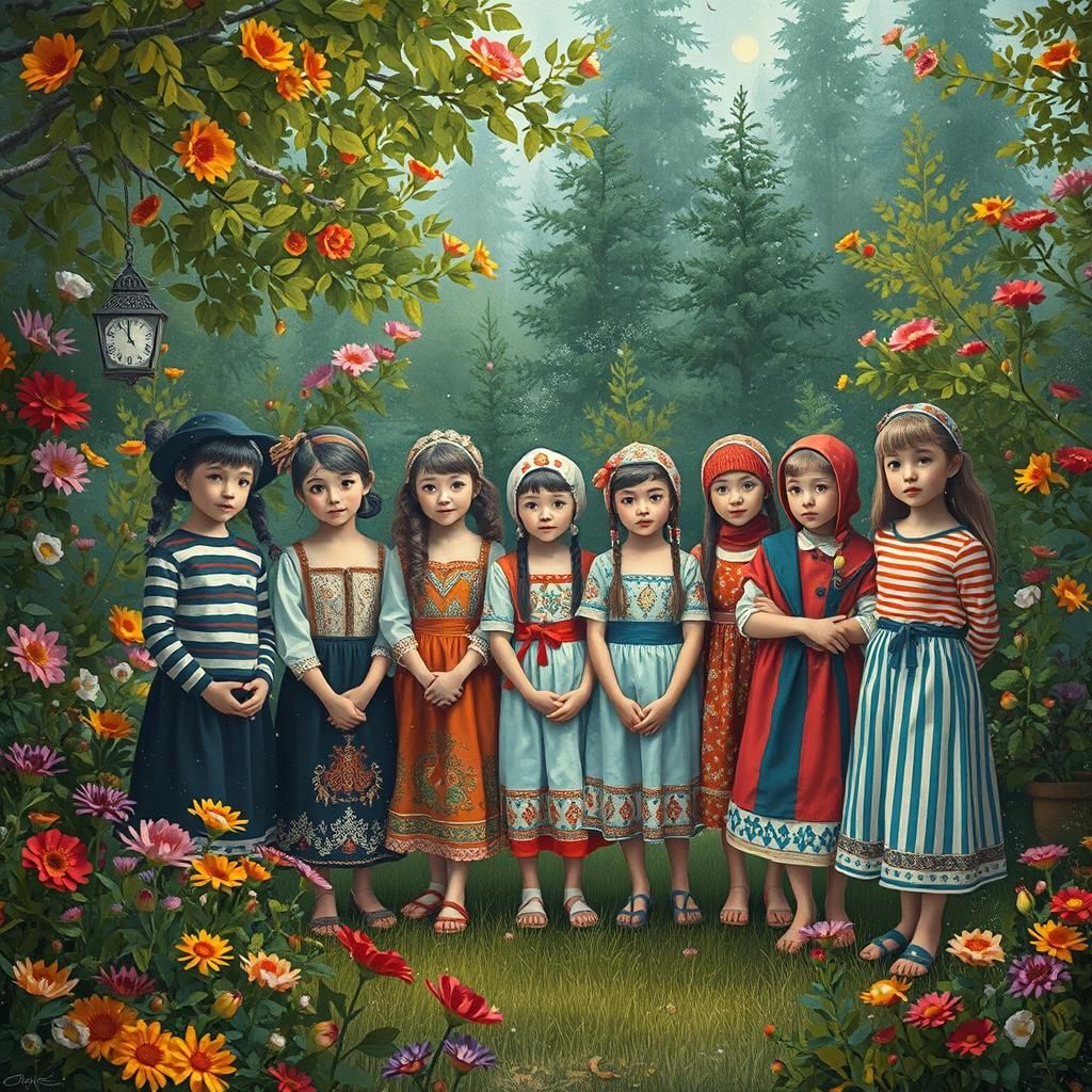 Children in Winter Wonderland: Digital Matte Painting