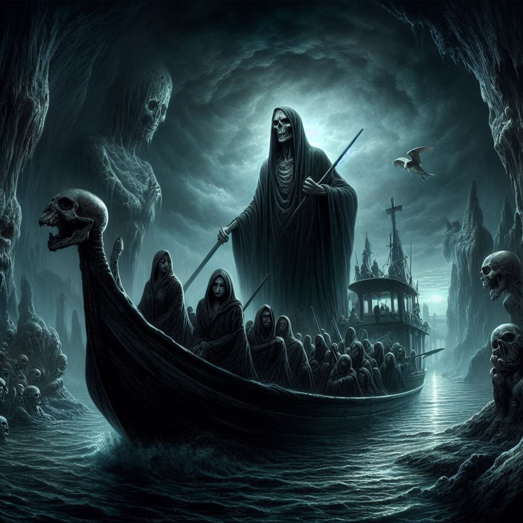 Charon Ferries His Passengers Down the River Styx