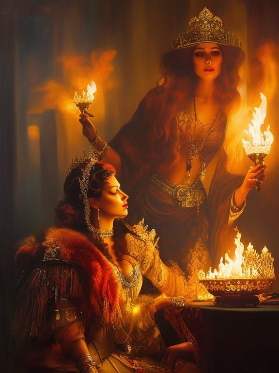 Gypsy Queen with Servant