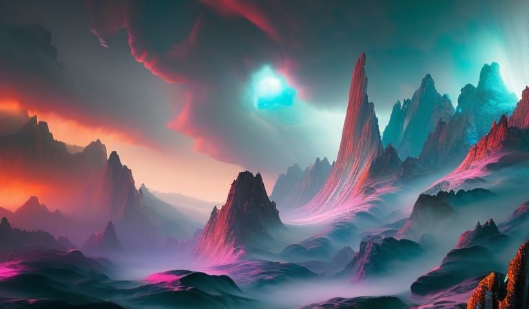 Cosmic Landscapes - AI Generated Artwork - NightCafe Creator