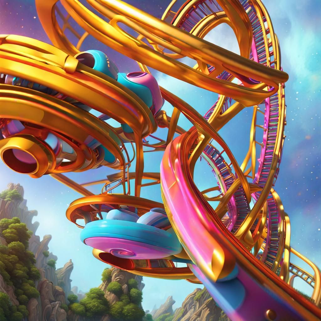 Cosmic Roller coaster AI Generated Artwork NightCafe Creator