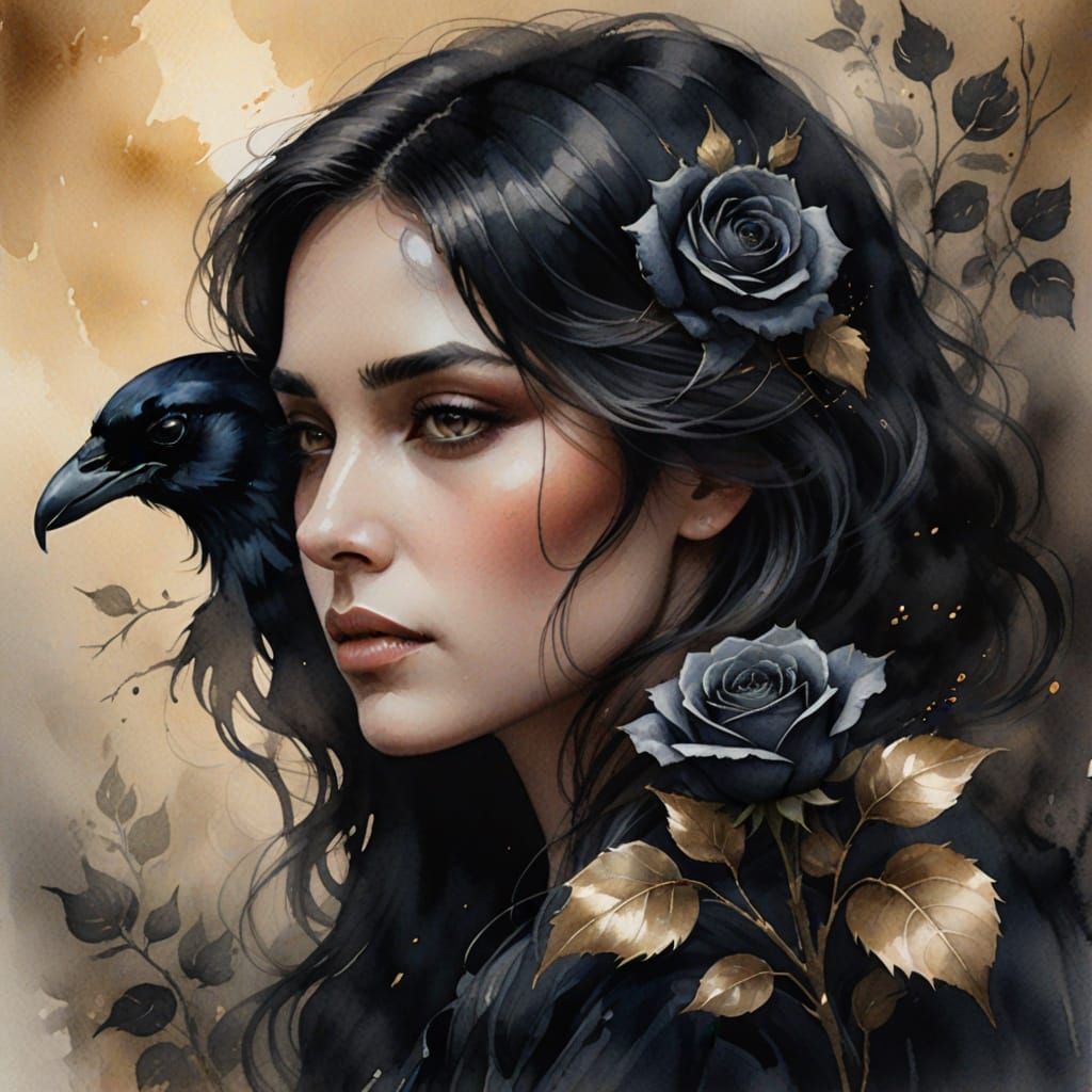 Golden rose  by @pig-and-sheep