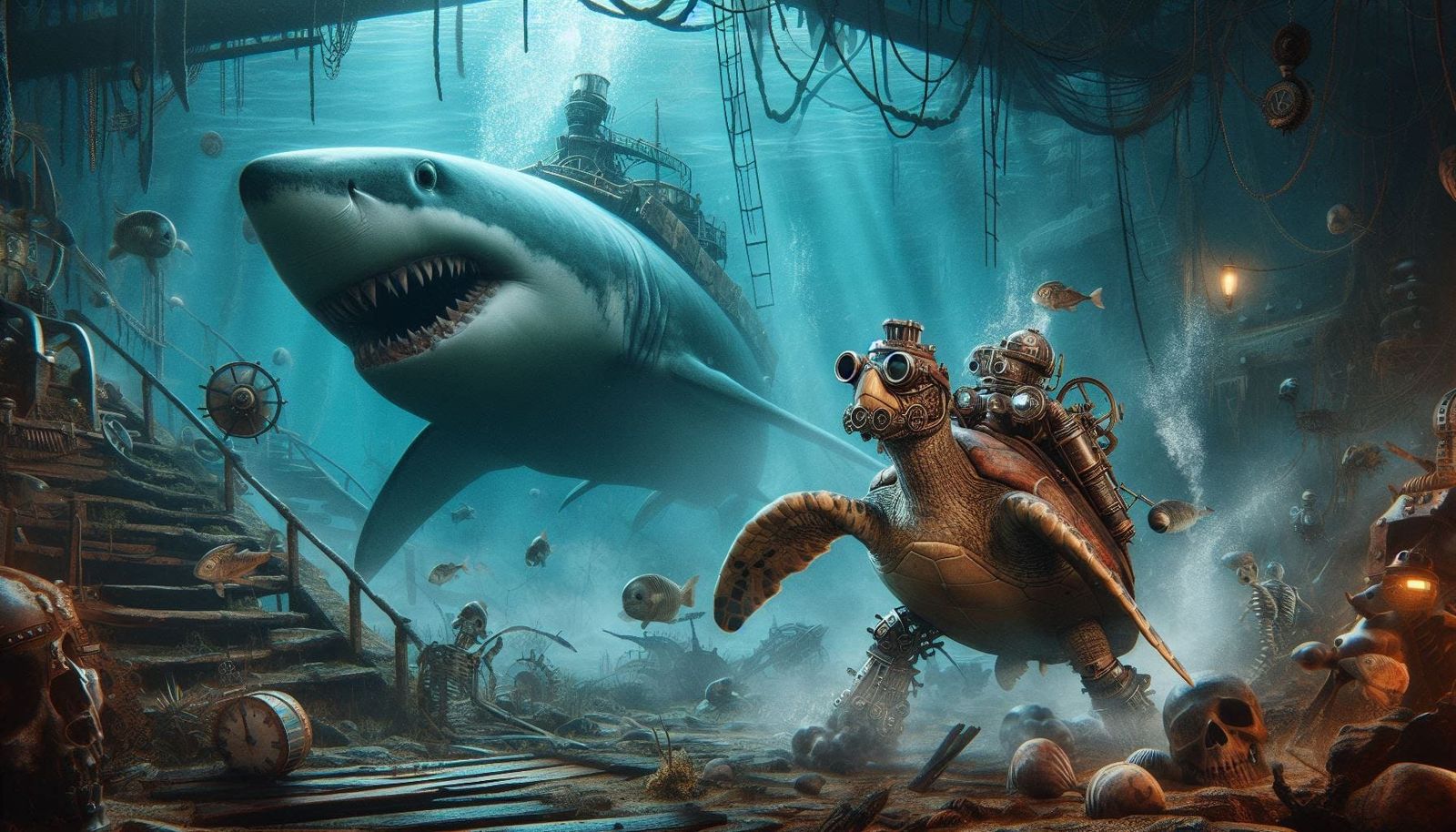 Steampunk Ocean Life