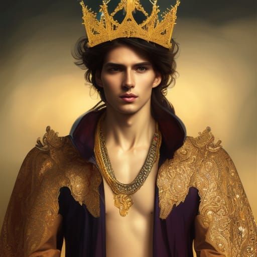 Extravagant extra elaborate ultra rich handsome male model h...
