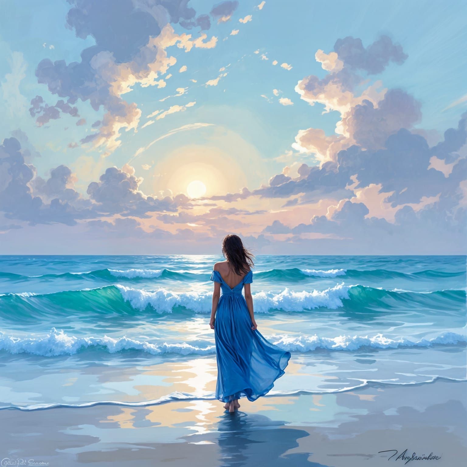 Under the Starry Sky by the Edge of the Shore - Start Image 1