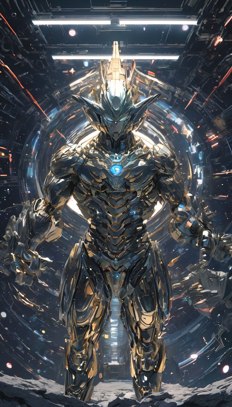 Anime Style Outer Space Goddess Muscle Character