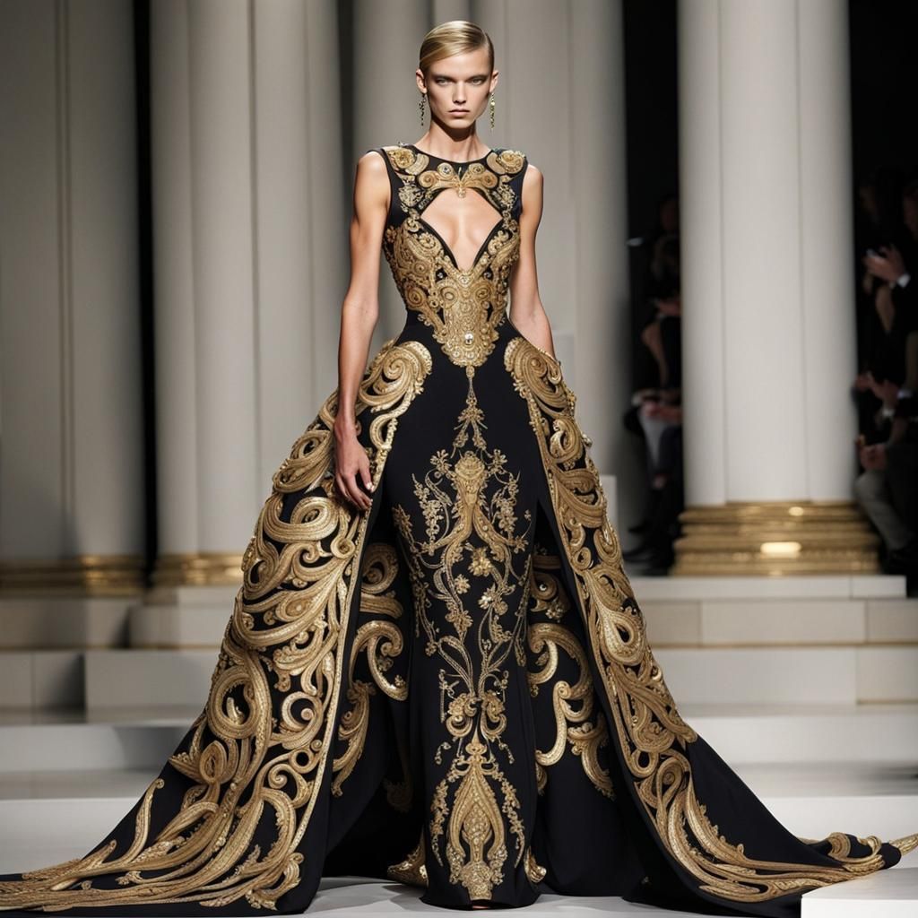 VERSACE haute couture design AI Generated Artwork NightCafe Creator