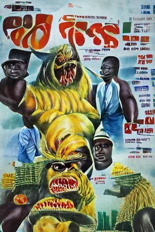 Boss of the market monsters | Ghanaian film poster art