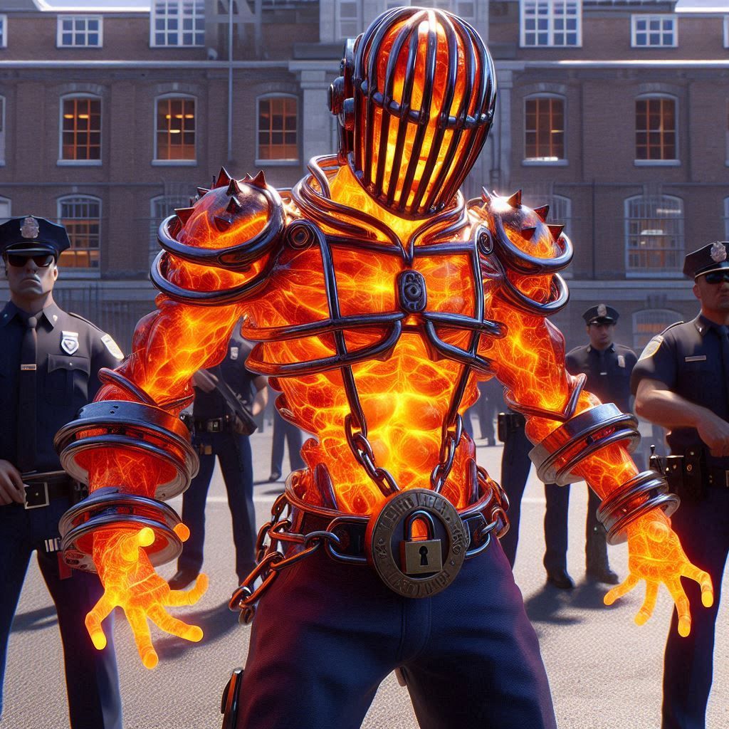 Body Chained Pyromancer in Prison