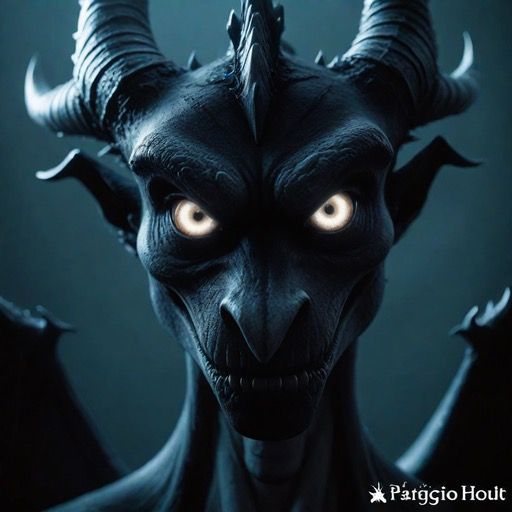 Spooky creative fictional fantasy art of Human form dark Spy...