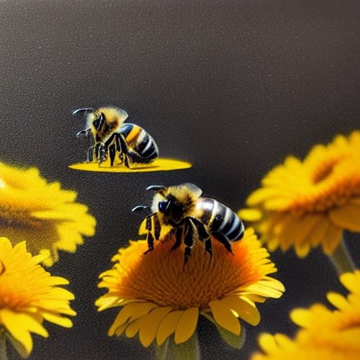 Bees on flower