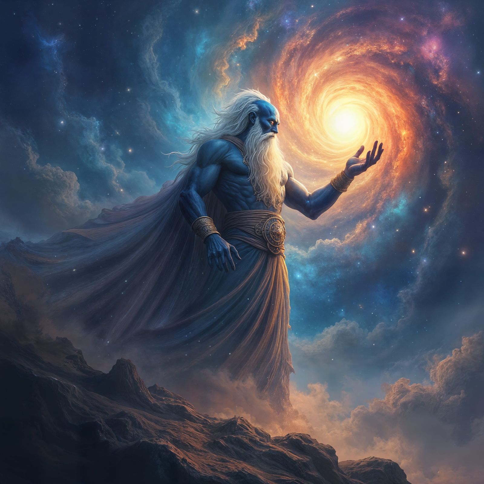 A Clossal Ancient Being Forming a Galaxy  by @AntonioF