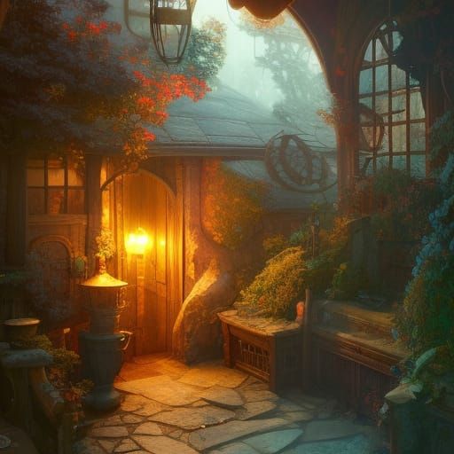 Cozy Cottage Home - AI Generated Artwork - NightCafe Creator