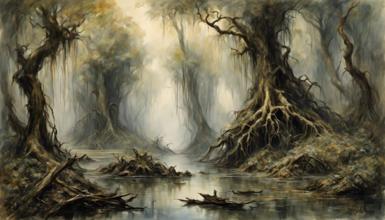 mangrove swamp<lora:Aeon Fantasy:1.0> 