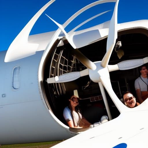 Airplane with a steering wheel