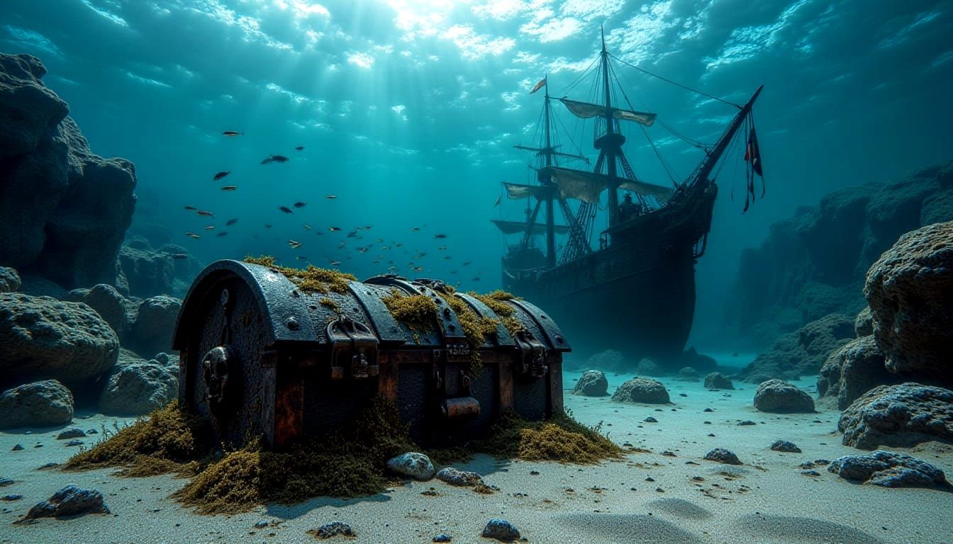 Sunken Pirate Chest on the Seabed 🏴‍☠️🌊