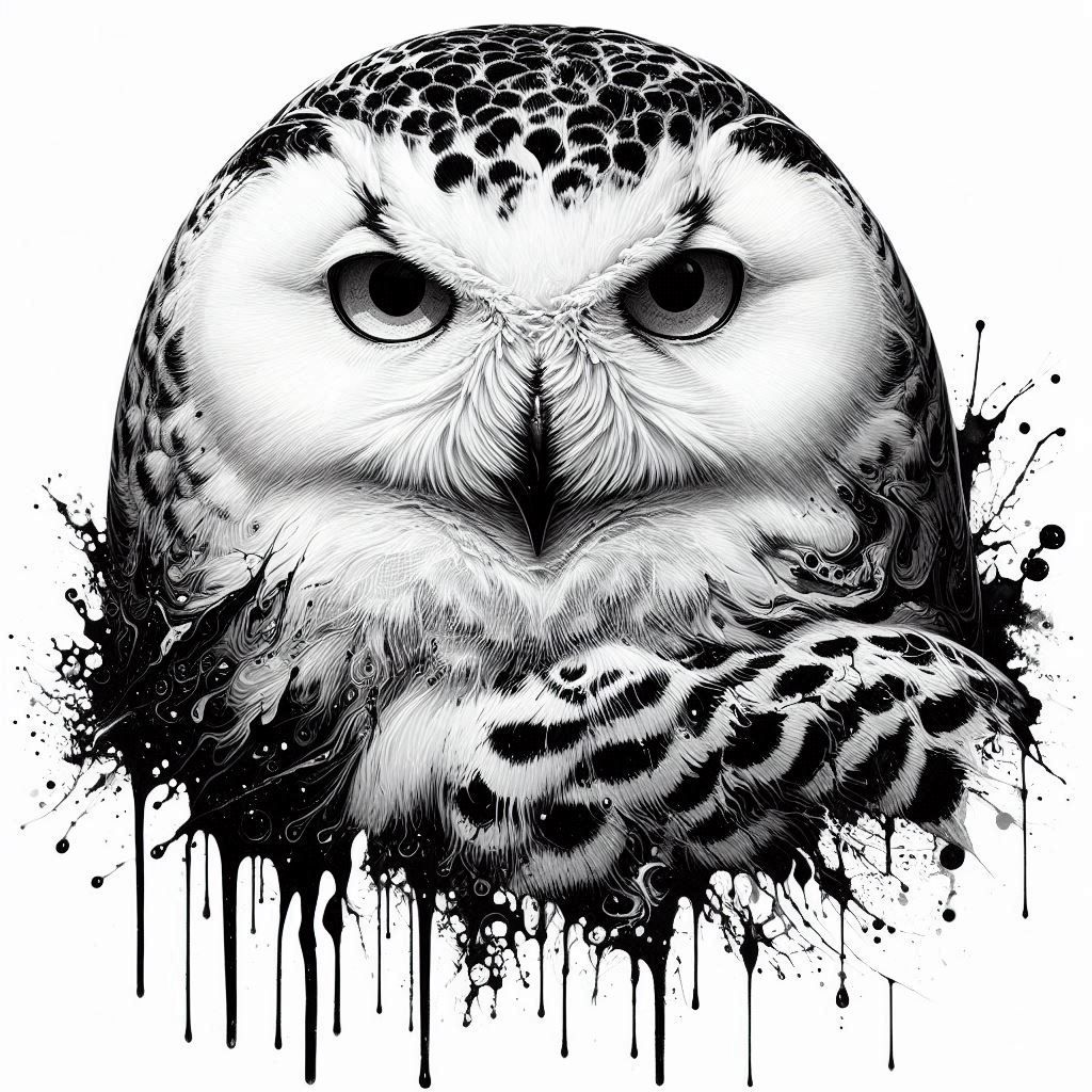 Hedwig Ink Drawing