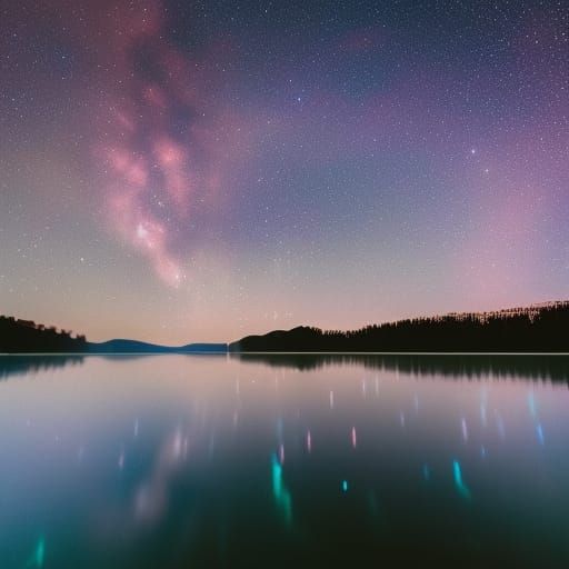 Galaxy Over Lake