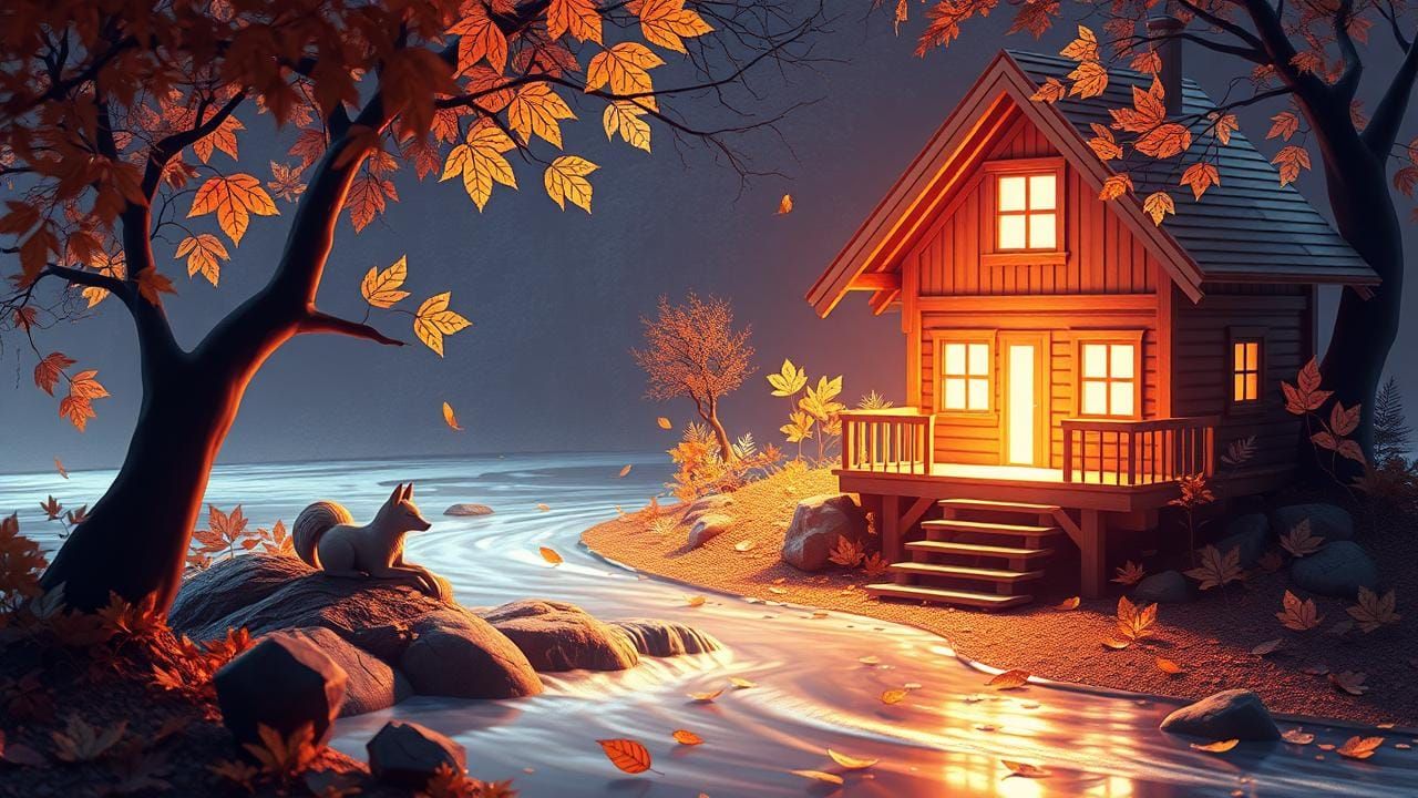 An idyllic autumn scene 1