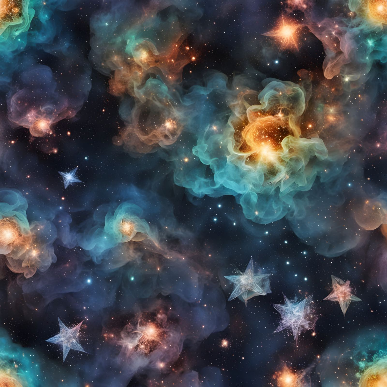 Celestial Mineral Formations in Ethereal Beauty