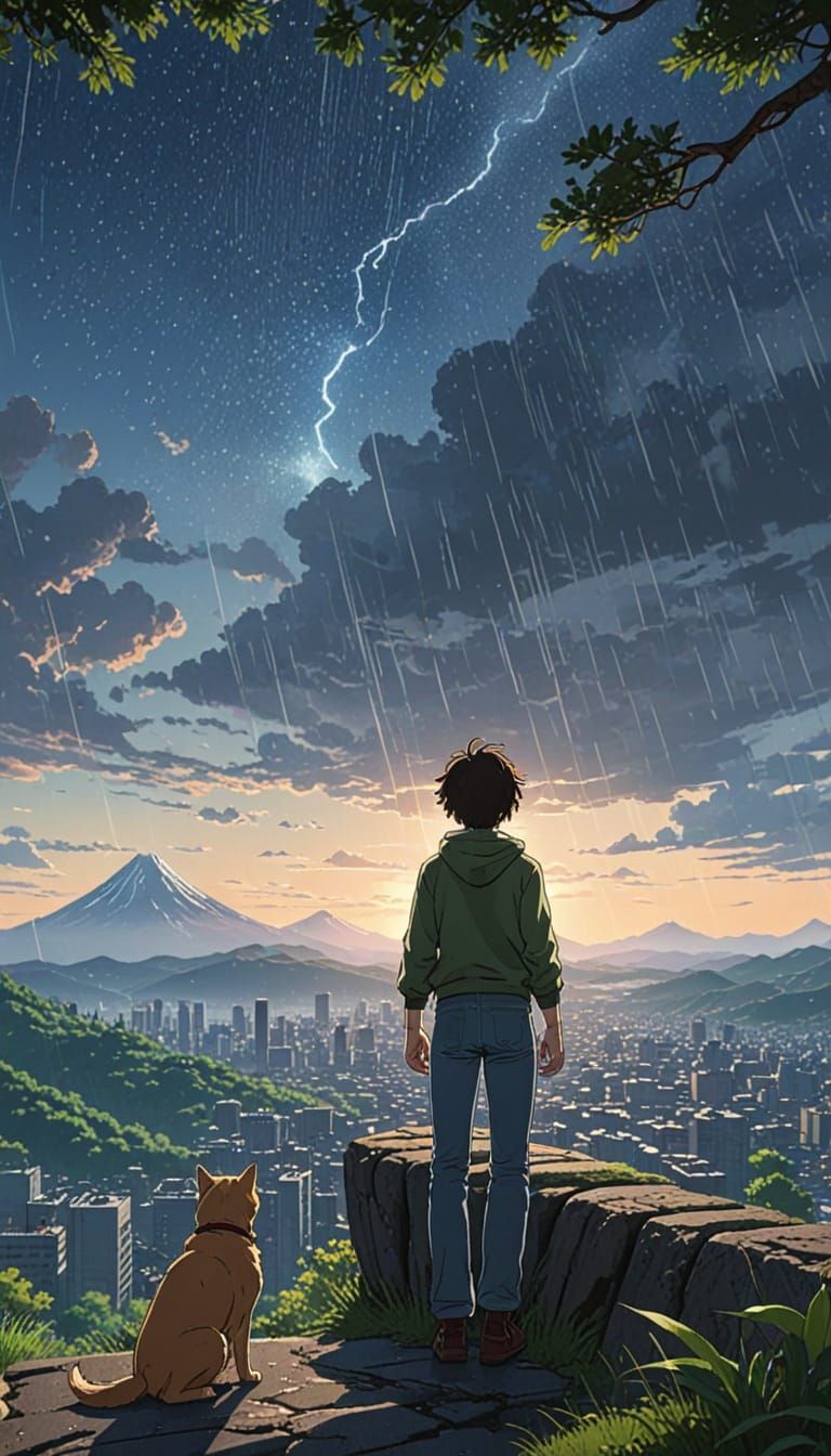 Anime Heroes in Vibrant, Cinematic Landscapes