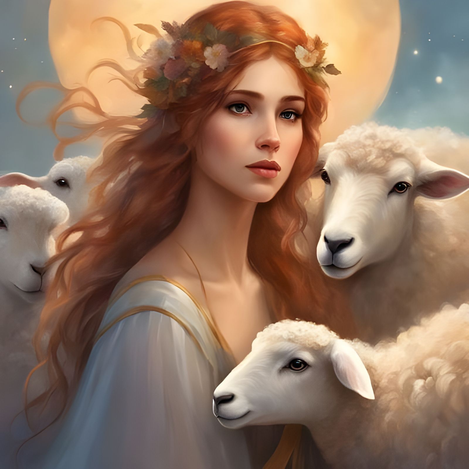 Fatma with sheeps part 3