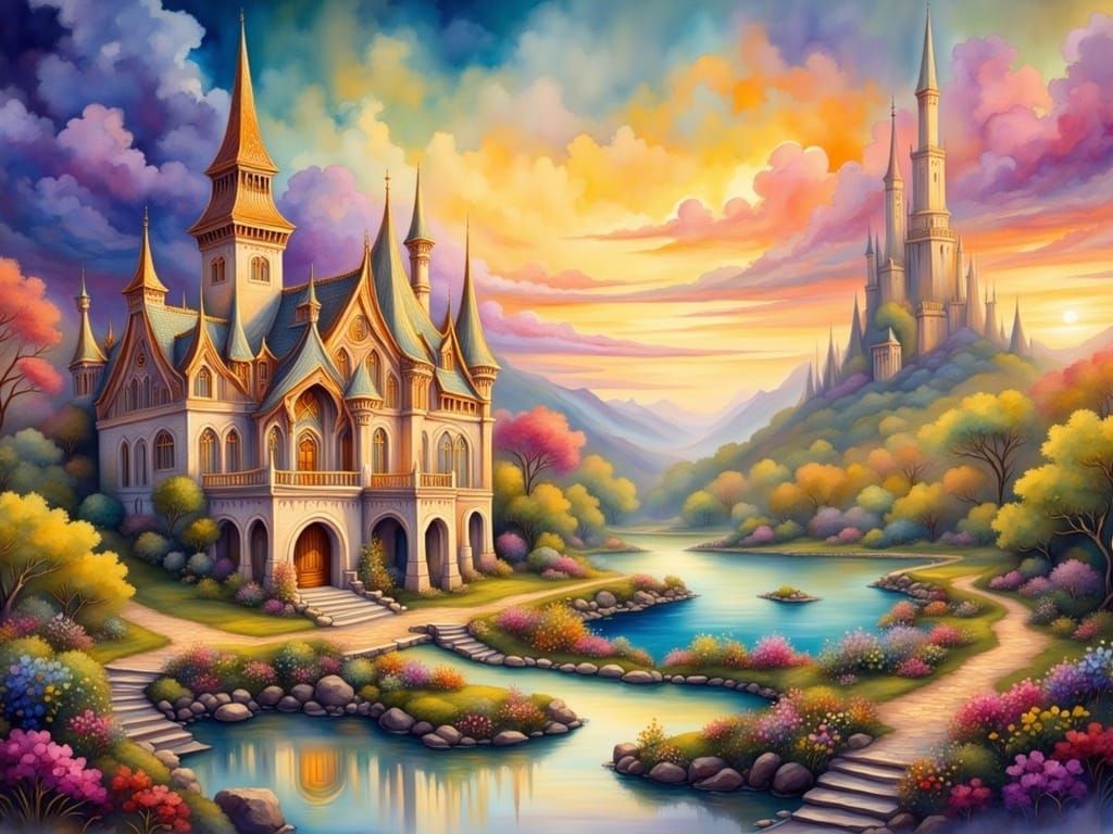 Colorful watercolors