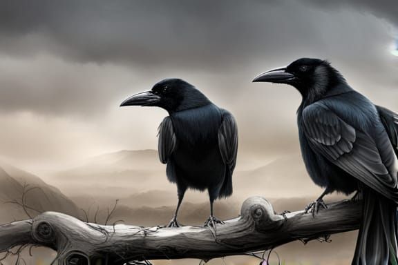 some crows
