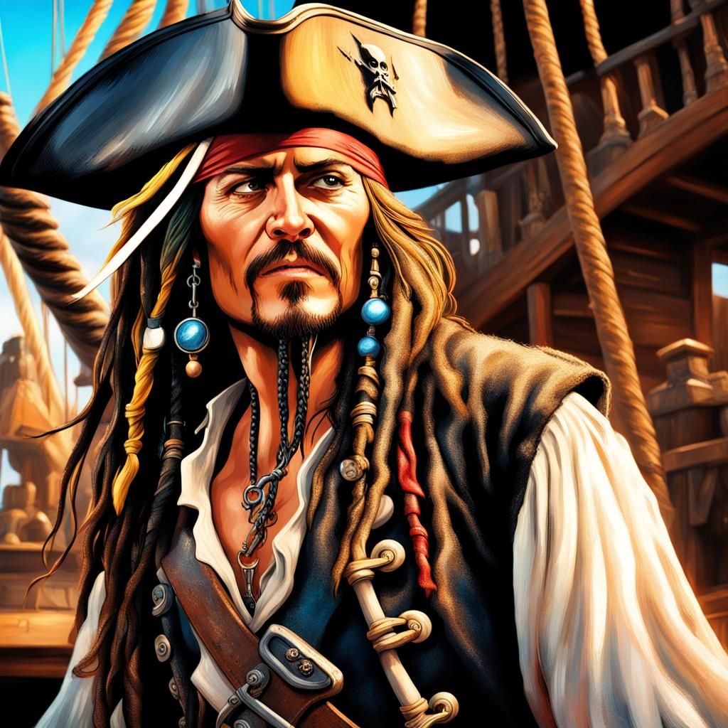 Jack Sparrow 3 - AI Generated Artwork - NightCafe Creator