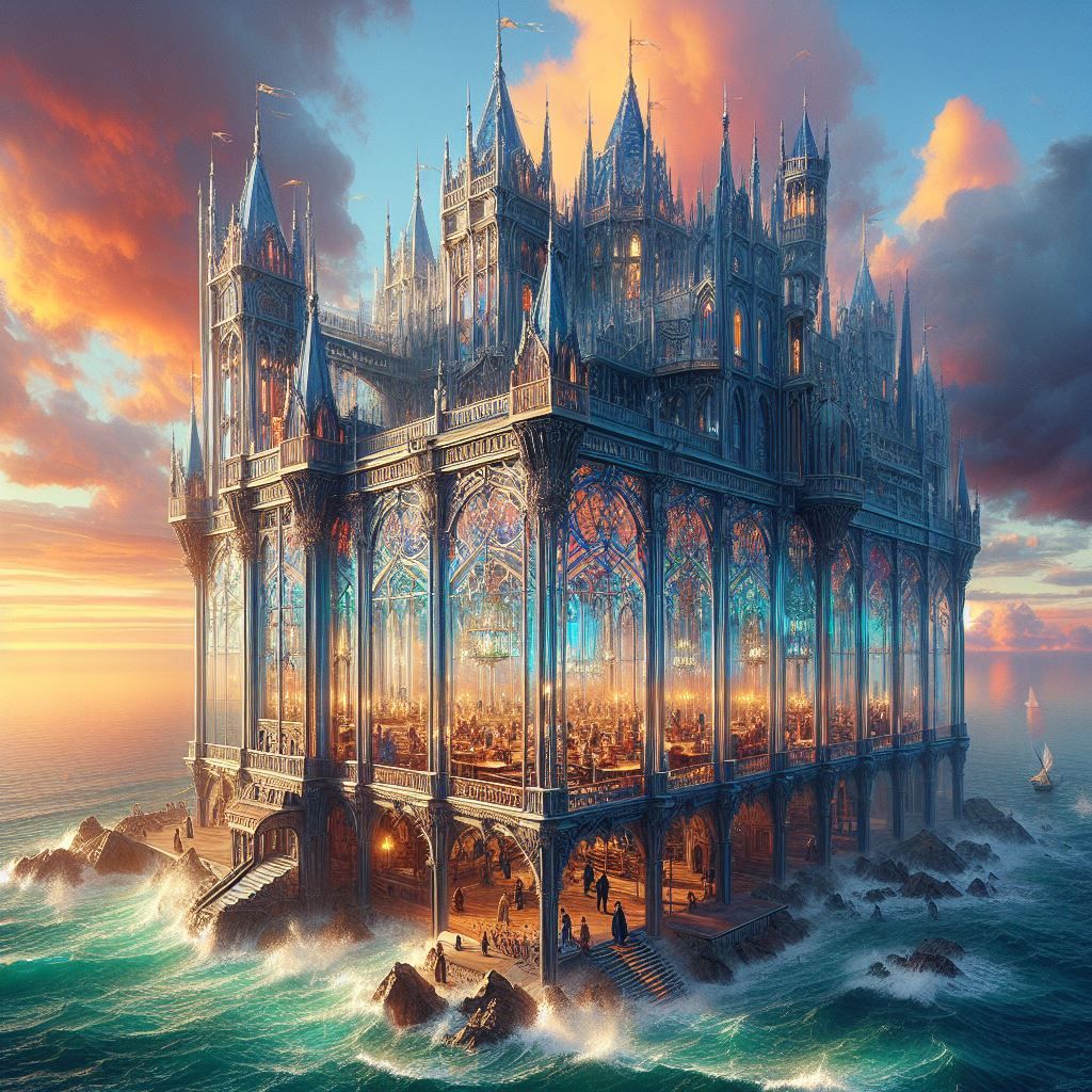 Glass Castle by the sea